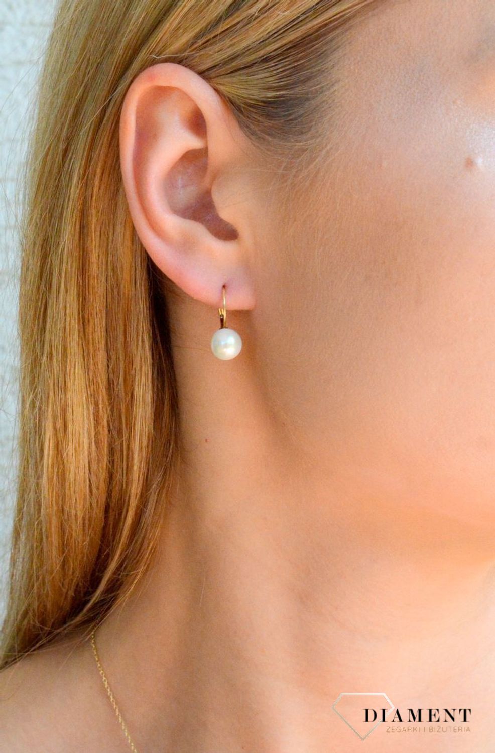 Złote kolczyki 585 wiszące perły KL 3577A.jpg